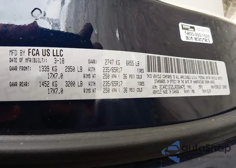 2018 Chrysler Pacifica Touring L Plus from USA, damaged, VIN 2C4RC1EG5JR260475